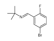(E)-[(5-Bromo-2-fluorophenyl)methylidene](t-butyl)amine - Chemical structure and product image