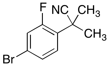 2-(4-Bromo-2-fluorophenyl)-2-methylpropanenitrile - Chemical structure and product image