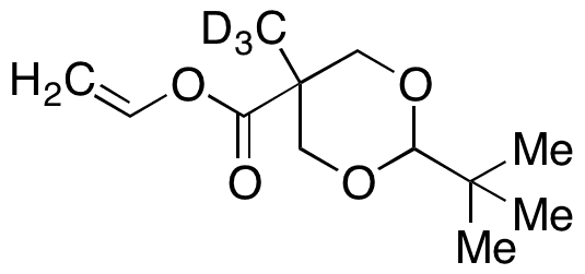 2-tert-Butyl-5-methyl-1,3-dioxane-5-carboxylic Acid Vinyl Ester-d3 - Chemical structure and product image