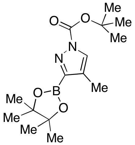tert-Butyl 4-methyl-3-(4,4,5,5-tetramethyl-1,3,2-dioxaborolan-2-yl)-1H-pyrazole-1-carboxylate - Chemical structure and product image