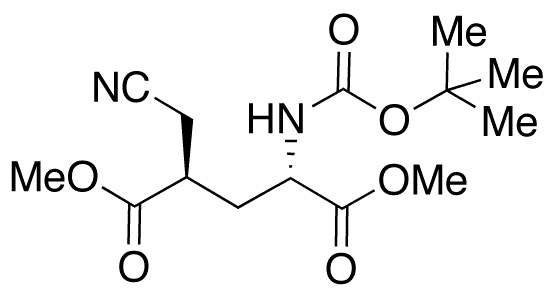 (4R)-N-(tert-Butyloxycarbonyl)-4-(cyanomethyl)-L-glutamic Acid 1,5-Dimethyl Ester - Chemical structure and product image