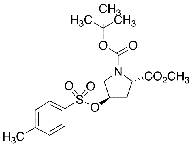 trans-N-tert-Butyloxycarbonyl-4-tosyloxy-L-proline Methyl Ester - Chemical structure and product image