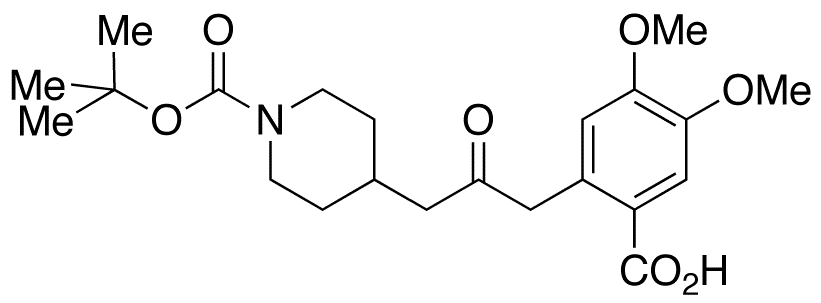 2-(3-(1-tert-Butyloxycarbonylpiperidin-4-yl)-2-oxopropyl)-4,5-dimethoxybenzoic Acid - Chemical structure and product image