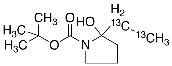 N-tert-Butyloxycarbonyl-2-ethyl-pyrrolidine-13C2 - Chemical structure and product image
