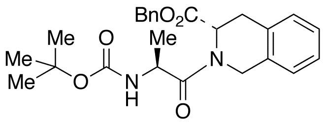 [S-(R,R)]-2-[2-tert-Butyloxycarbonylamino-1-oxopropyl]-1,2,3,4-tetrahydro-3-isoquinolinecarboxylic Acid Phenylmethyl Ester - Chemical structure and product image