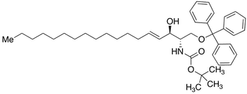 (2S,3R,4E)-2-tert-Butyloxycarbonylamino-1-triphenylmethyloxy-4-octadecen-2-ol - Chemical structure and product image