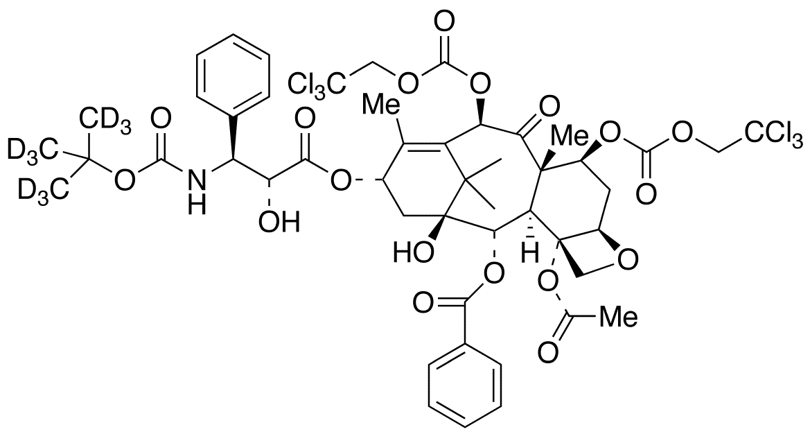 7,10-O-Bis{[(2,2,2,-trichloroethyl)oxy]carbonyl} Docetaxel-d9 - Chemical structure and product image