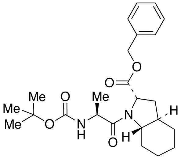 (2S,3aR,7aS)-1-[(2S)-2-[tert-Butyloxycarbonylamino]-1-oxopropyl]octahydro-1H-indole-2-carboxylic Acid Benzyl Ester - Chemical structure and product image