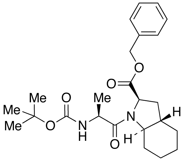 (2R,3aS,7aR)-1-[(2S)-2-[tert-Butyloxycarbonylamino]-1-oxopropyl]octahydro-1H-indole-2-carboxylic Acid Benzyl Ester - Chemical structure and product image