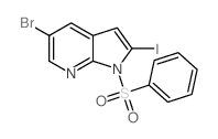 5-Bromo-2-iodo-1-(phenylsulfonyl)-1h-pyrrolo[2,3-b]pyridine - Chemical structure and product image