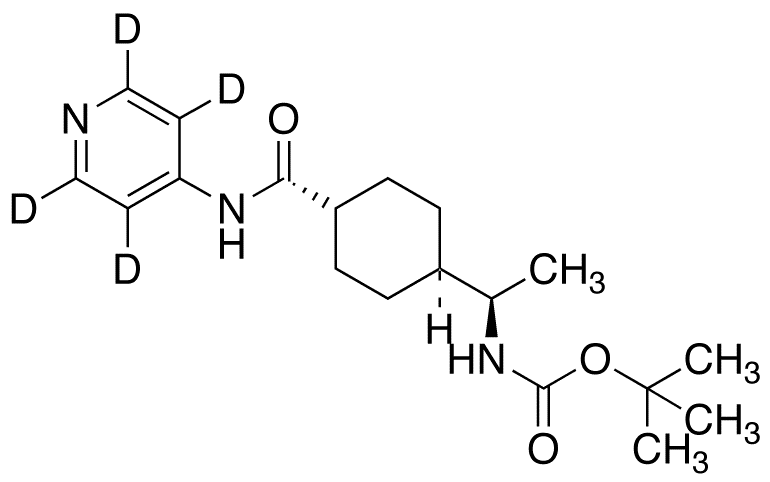 N-tert-Butyloxycarbonyl Y-27632-d4 - Chemical structure and product image