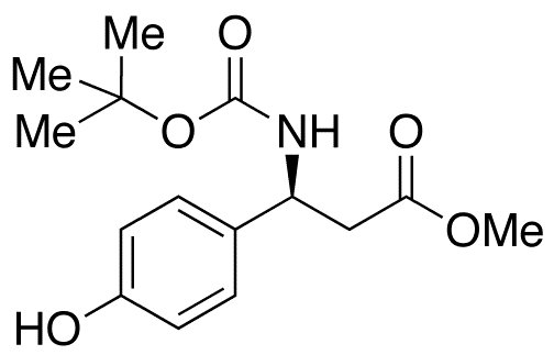 (betaS)-beta-[(1,1-tert-Butyloxycarbonyl)amino]-4-hydroxy-benzenepropanoic Acid Methyl Ester - Chemical structure and product image