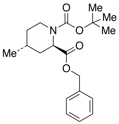 (2R,4R)-rel-N-tert-Butyloxycarbonyl-4-methyl-2-piperidinecarboxylic Acid Benzyl Ester - Chemical structure and product image