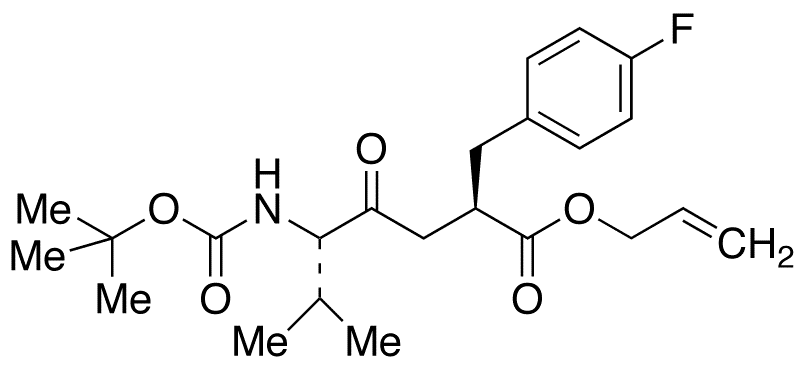 (alpha R)-alpha -[(3S)-3-(tert-Butyloxycarbonylamino)-4-methyl-2-oxopentyl]-4-fluoro-benzenepropanoic Acid 2-Propen-1-yl Ester - Chemical structure and product image