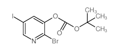 2-Bromo-5-iodopyridin-3-yl tert-butyl carbonate - Chemical structure and product image
