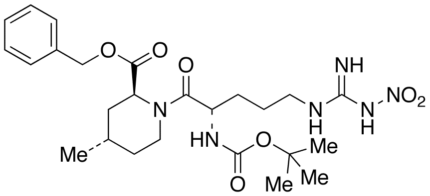 (2S,4S)-1-[(2S)-2-[(tert-Butyloxycarbonyl)amino]-5-[[imino(nitroamino)methyl]amino]-1-oxopentyl]-4-methyl-2-piperidinecarboxylic Acid Benzyl Ester - Chemical structure and product image