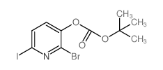 2-Bromo-6-iodopyridin-3-yl tert-butyl carbonate - Chemical structure and product image