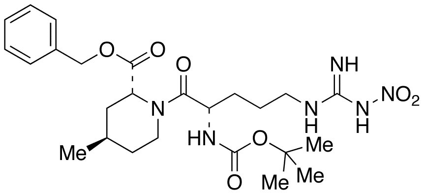 (2R,4R)-1-[(2S)-2-[(tert-Butyloxycarbonyl)amino]-5-[[imino(nitroamino)methyl]amino]-1-oxopentyl]-4-methyl-2-piperidinecarboxylic Acid Benzyl Ester - Chemical structure and product image