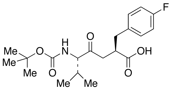 (alphaR)-aphla-[(3S)-3-(tert-Butyloxycarbonylamino)-4-methyl-2-oxopentyl]-4-fluoro-benzenepropanoic Acid - Chemical structure and product image