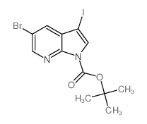 5-Bromo-3-iodo-pyrrolo[2,3-b]pyridine-1-carboxylic acid tert-butyl ester - Chemical structure and product image