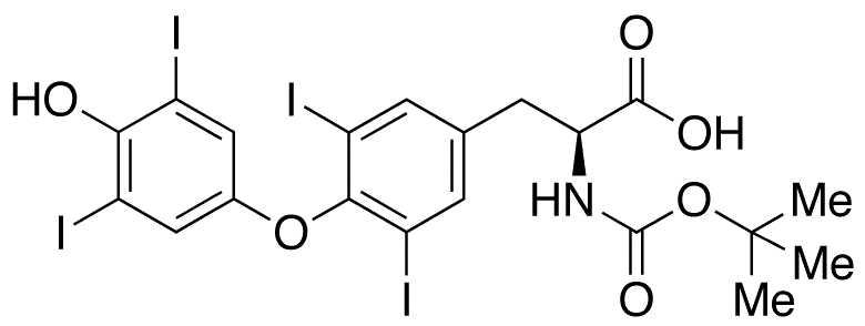 N-(tert-Butyloxy)carbonyl-L-thyroxine - Chemical structure and product image