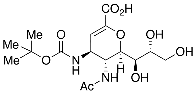 4-N-tert-Butyloxycarbonyl Zanamivir Amine - Chemical structure and product image