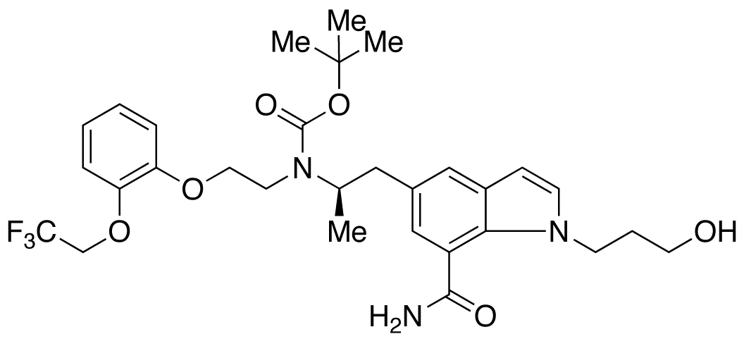 N-tert-Butyloxycarbonyl Dehydro Silodosin - Chemical structure and product image