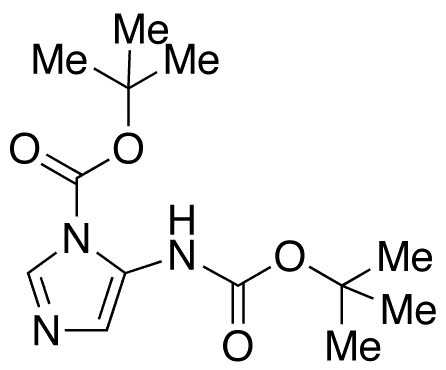 1-tert-Butyloxycarbonyl-imidazole-4-carbamic Acid tert-Butyl Ester - Chemical structure and product image