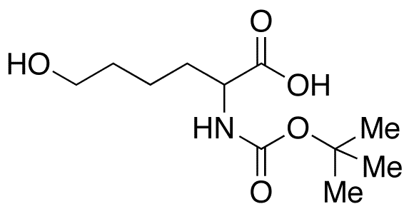 N-[tert-Butyloxycarbonyl]-6-hydroxy-DL-norleucine - Chemical structure and product image