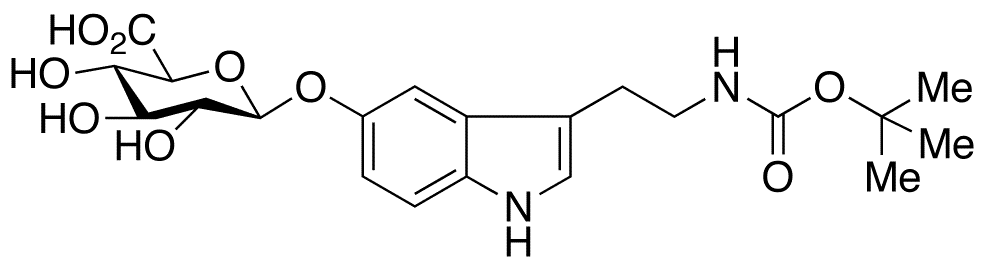 N-tert-Butyloxycarbonyl Serotonin beta-D-Glucuronide - Chemical structure and product image