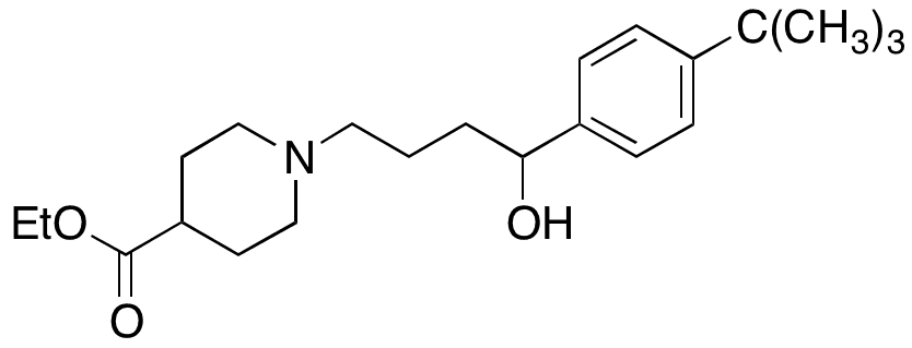 1-(4-(4-(tert-Butyl)phenyl)-4-hydroxybutyl)-4-piperidinecarboxylic Acid Ethyl Ester - Chemical structure and product image