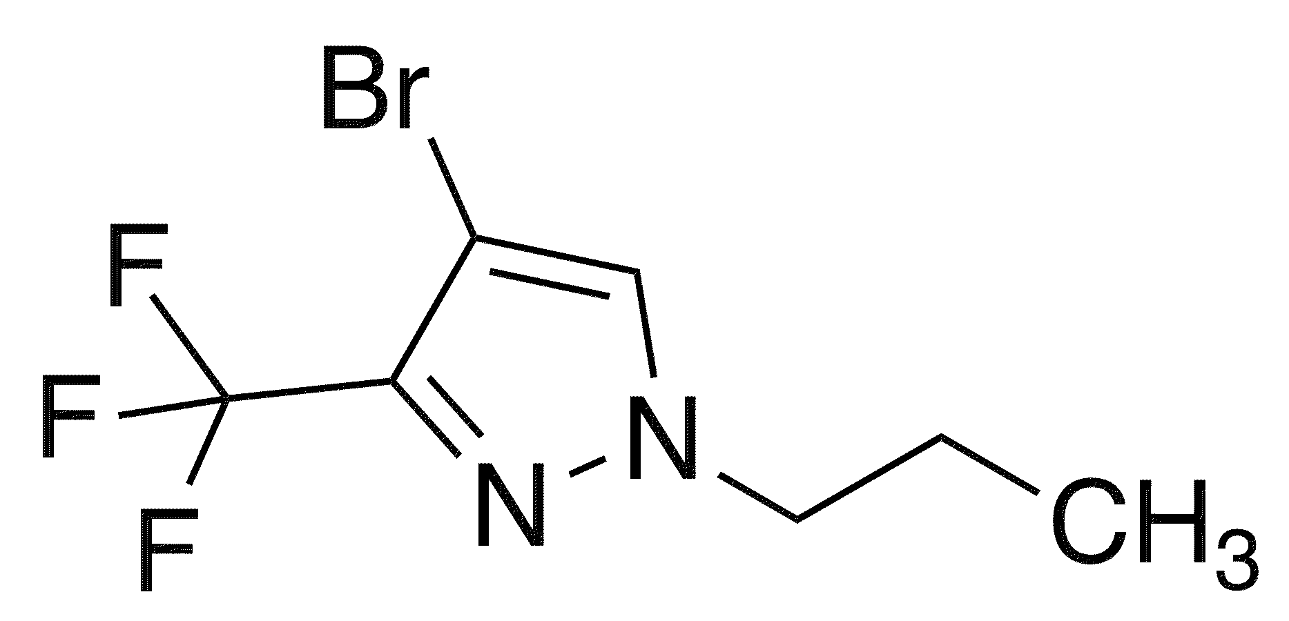 4-Bromo-1-propyl-3-(trifluoromethyl)pyrazole - Chemical structure and product image