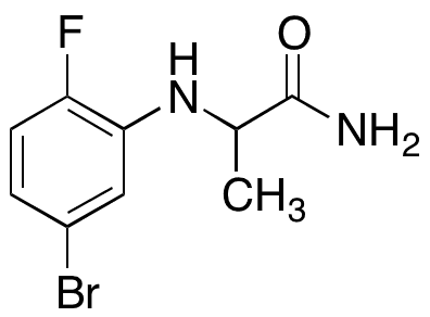2-[(5-Bromo-2-fluorophenyl)amino]propanamide - Chemical structure and product image