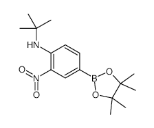 4-(N-t-Butylamino)-3-nitrophenylboronic acid, pinacol ester - Chemical structure and product image