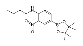 4-N-Butylamino-3-nitrophenylboronic acid, pinacol ester - Chemical structure and product image