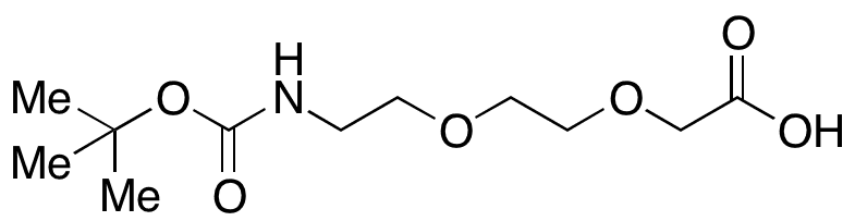 8-tert-Butyloxycarbonylamino-3,6-dioxaoctanoic Acid - Chemical structure and product image