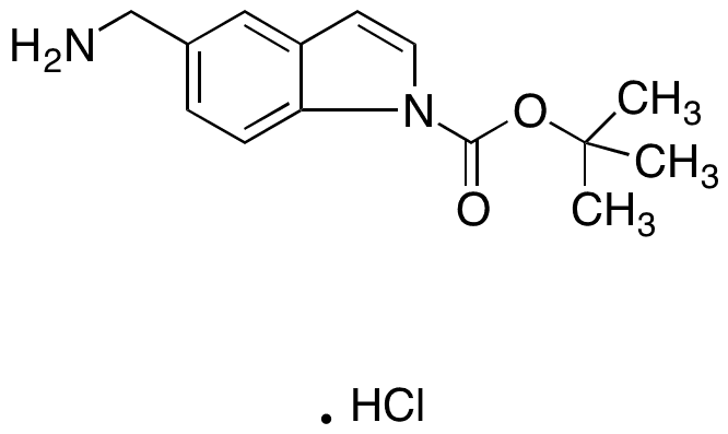 tert-â€‹Butyl 5-â€‹(Aminomethyl)â€‹-â€‹1H-â€‹indole-â€‹1-â€‹carboxylate Hydrochloride - Chemical structure and product image