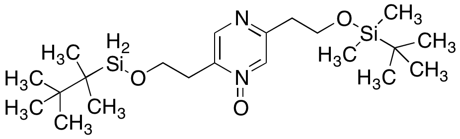 2-(2-((t-Butyldimethylsilyl)methoxy)ethyl)-5-(2-((tert-butyldimethylsilyl)oxy)ethyl)pyrazine N-Oxide - Chemical structure and product image