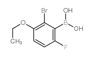 2-Bromo-3-ethoxy-6-fluorophenylboronic acid - Chemical structure and product image