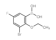 3-Bromo-2-ethoxy-5-fluorophenylboronic acid - Chemical structure and product image