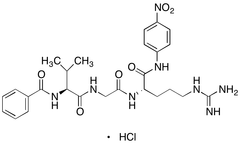 N-Benzoyl-Val-Gly-Arg p-nitroanilide Hydrochloride - Chemical structure and product image
