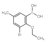 3-Bromo-2-ethoxy-5-methylphenylboronic acid - Chemical structure and product image