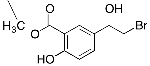 5-(2-Bromo-1-hydroxyethyl)-2-hydroxy-benzoic Acid Methyl Ester - Chemical structure and product image