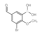 3-Bromo-5-formyl-2-methoxyphenylboronic Acid - Chemical structure and product image