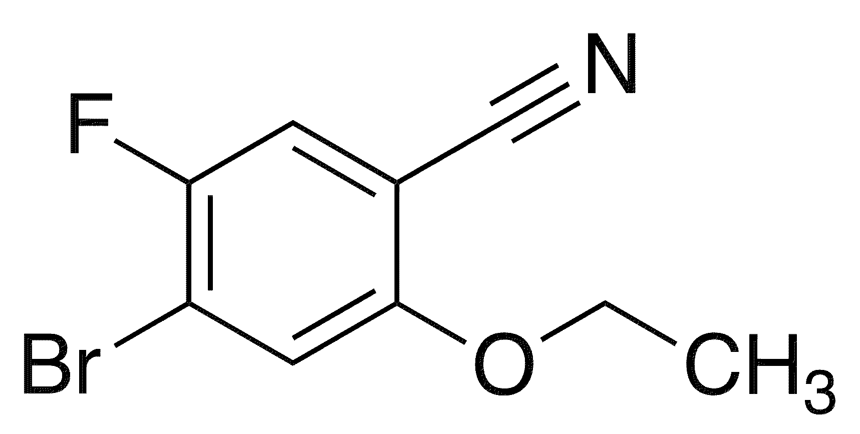 4-Bromo-2-ethoxy-5-fluorobenzonitrile - Chemical structure and product image