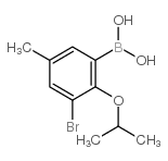 3-Bromo-2-isopropoxy-5-methylphenylboronic acid - Chemical structure and product image
