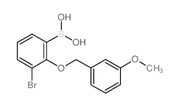3-Bromo-2-(3-methoxybenzyloxy)phenylboronic acid - Chemical structure and product image