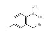 2-Bromomethyl-4-fluorophenylboronic acid - Chemical structure and product image