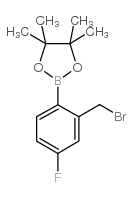 2-Bromomethyl-4-fluorophenylboronic acid, pinacol ester - Chemical structure and product image