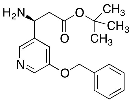 tert-Butyl (3S)-3-Amino-3-(5-phenylmethoxypyridin-3-yl)propanoate - Chemical structure and product image